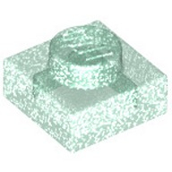 Lego destička 1x1, průhledná modrá saténová (6347537)
